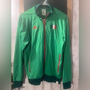 Adidas Jacket Mens Small Full Zip Mexico Fifa World Cup Brasil